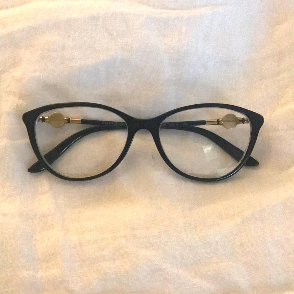‼️Closet Clear Out🚨 VERSACE Black Glass frames.   Box included.  No lenses